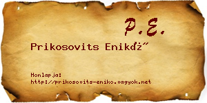 Prikosovits Enikő névjegykártya